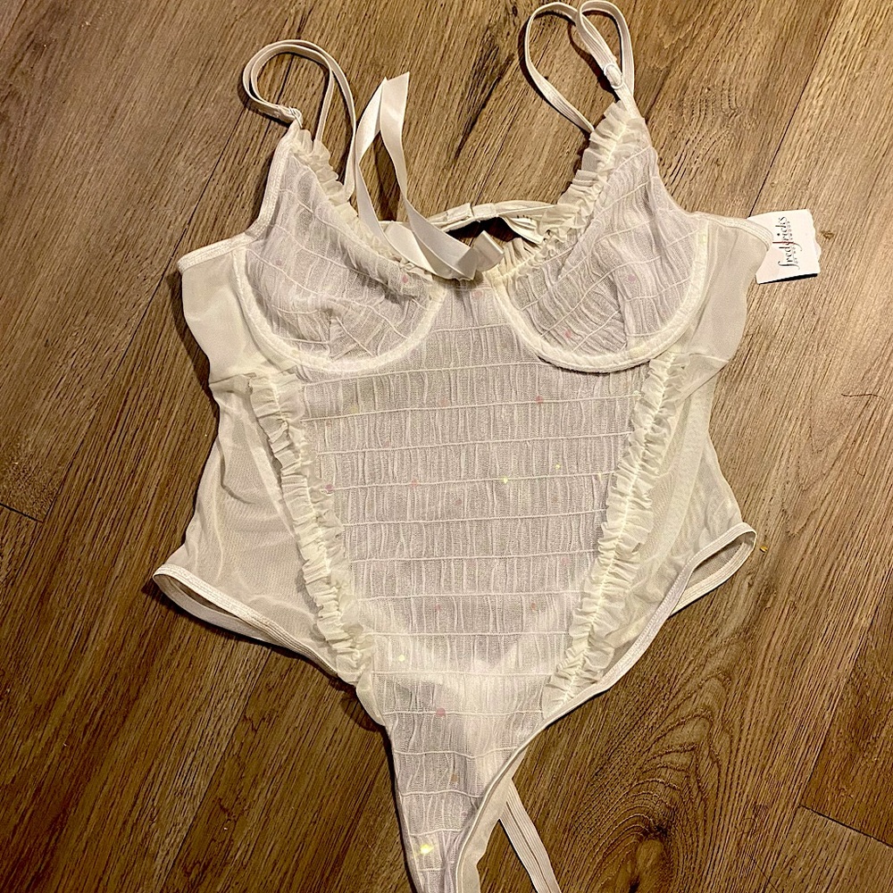 Vintage Fredericks of Hollywood Sheer Sequin Bodysuit
